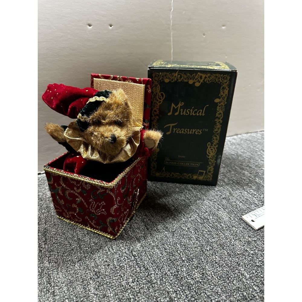 Vintage Boyds Bears In Box, Jack B. Twinkletune Animated Musical Treasures Box